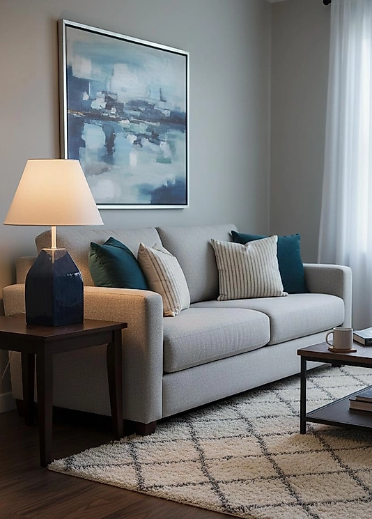 Dekoratif  Dörtgen Konik Seramik Abajur  ABJ0050