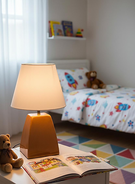 Dekoratif  Dörtgen Konik Seramik Abajur ABJ0078