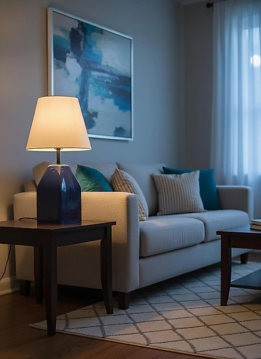 Dekoratif Uzun Konik  Seramik Abajur  ABJ0046