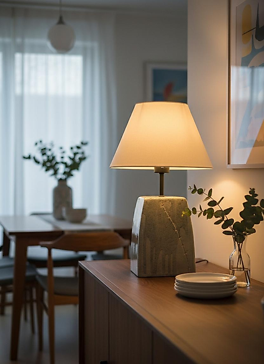 Dekoratif  Dikdörtgen Prizma  Seramik  Abajur  ABJ0032