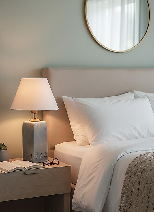 Dekoratif Dikdörtgen Prizma  Seramik Abajur  ABJ0017