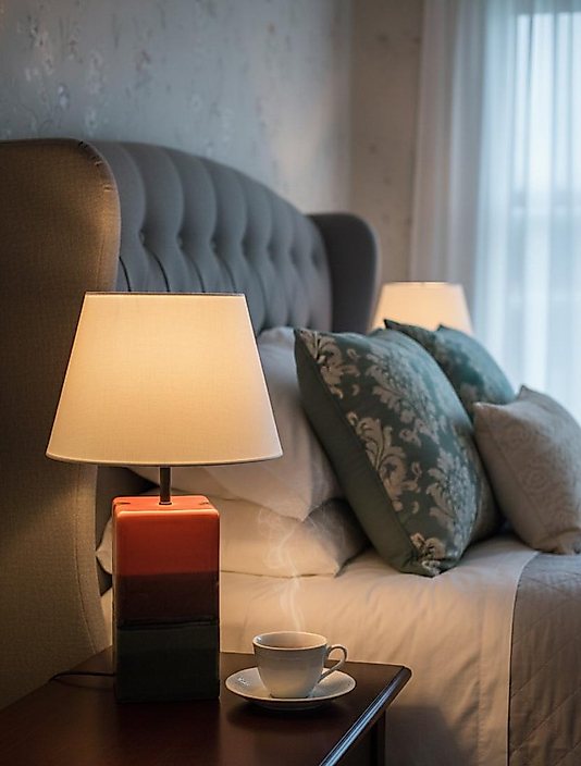 Dekoratif Dikdörtgen Formunda Seramik Abajur  ABJ0007