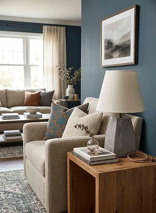 Dekoratif Dörtgen Konik Seramik Abajur ABJ0089