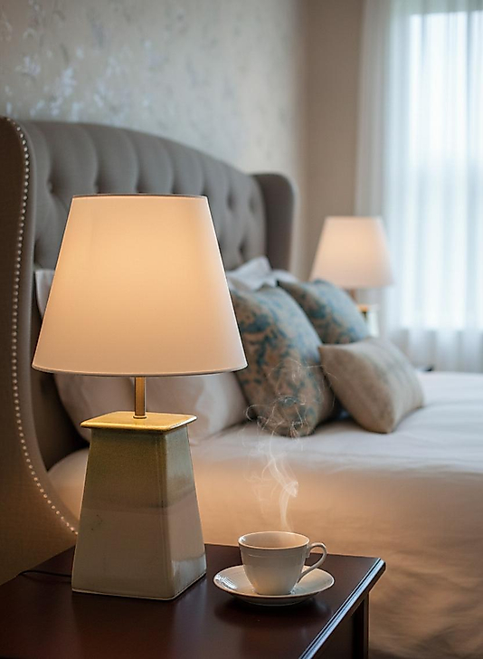 Dekoratif Dikdörtgen Konik Seramik Abajur  ABJ0013