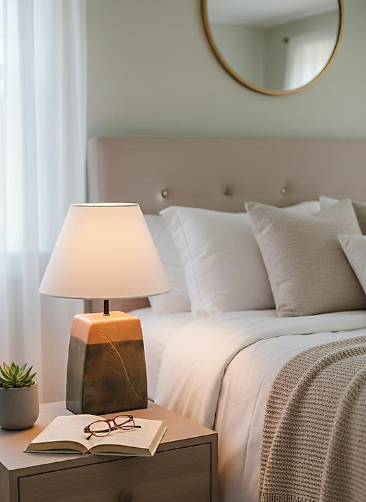 Dekoratif  Dikdörtgen Prizma  Seramik  Abajur  ABJ0021