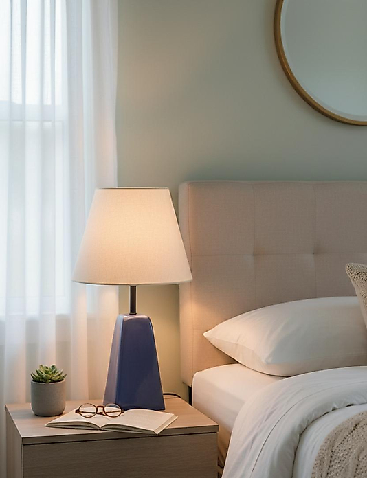 Dekoratif Üçgen Prizma Seramik Abajur  ABJ0023