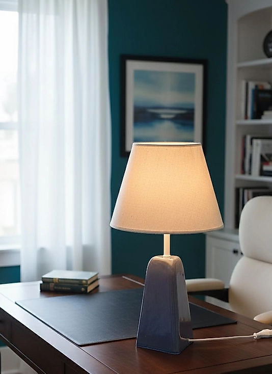 Dekoratif Üçgen Prizma Seramik Abajur  ABJ0039